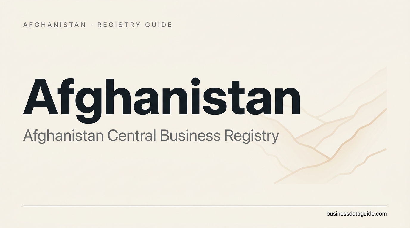 Afghanistan company registry guide cover