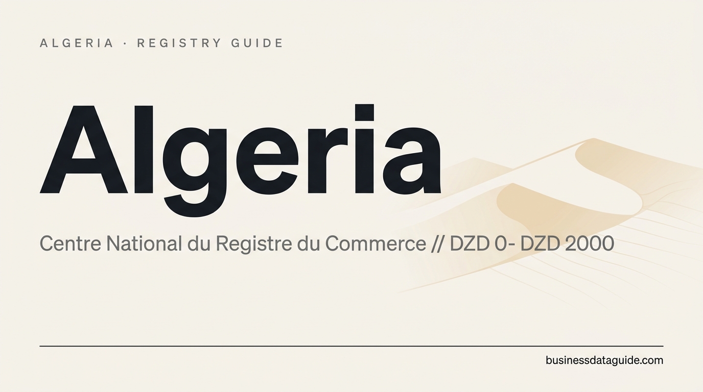 Algeria company registry guide cover