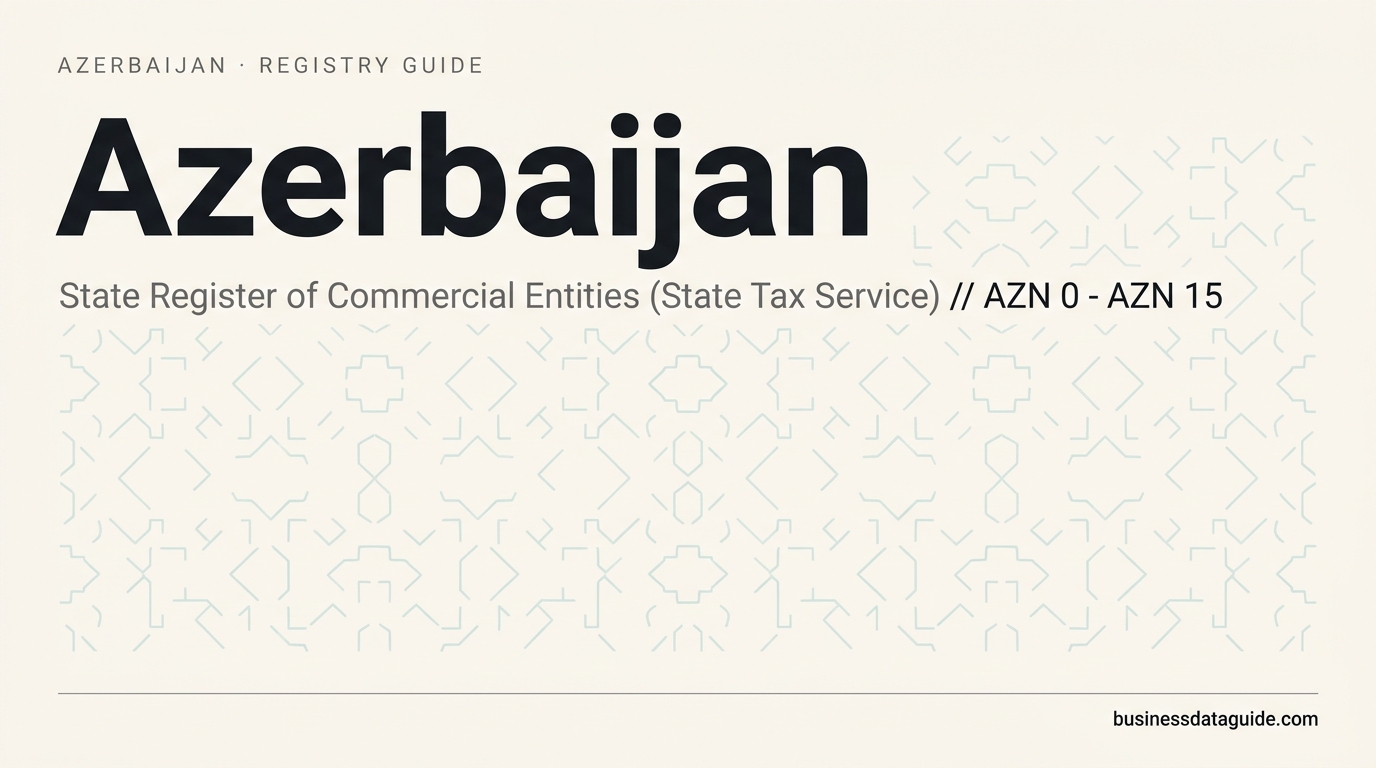 Azerbaijan company registry guide cover
