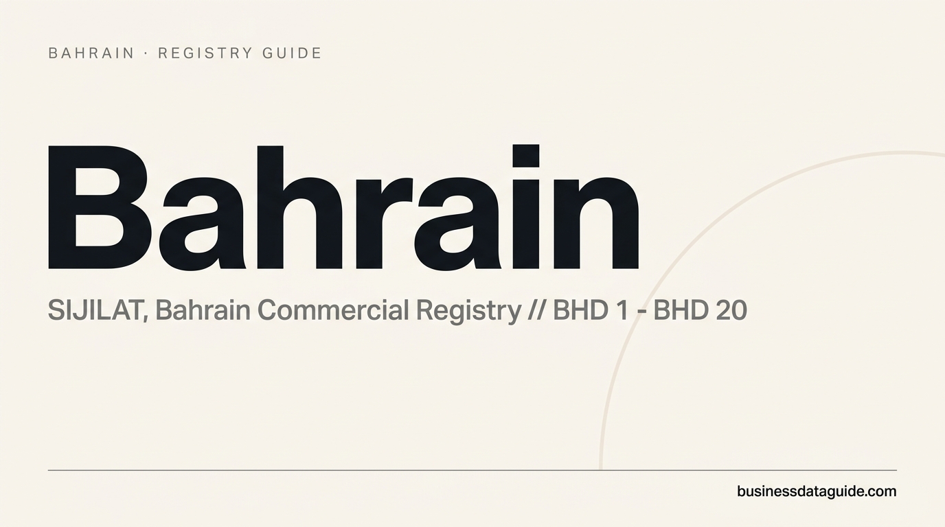 Bahrain company registry guide cover