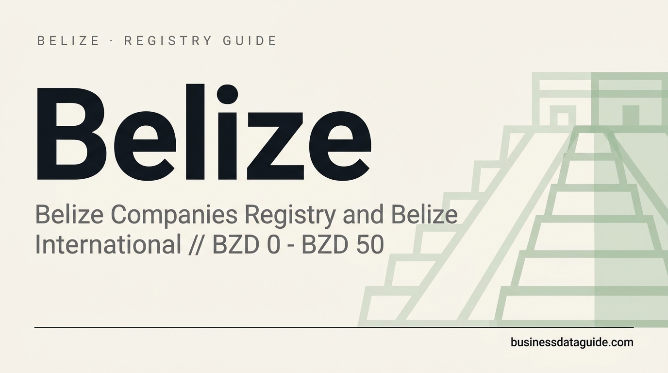 Belize company registry guide cover