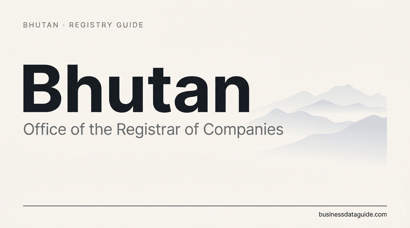 Bhutan company registry guide cover
