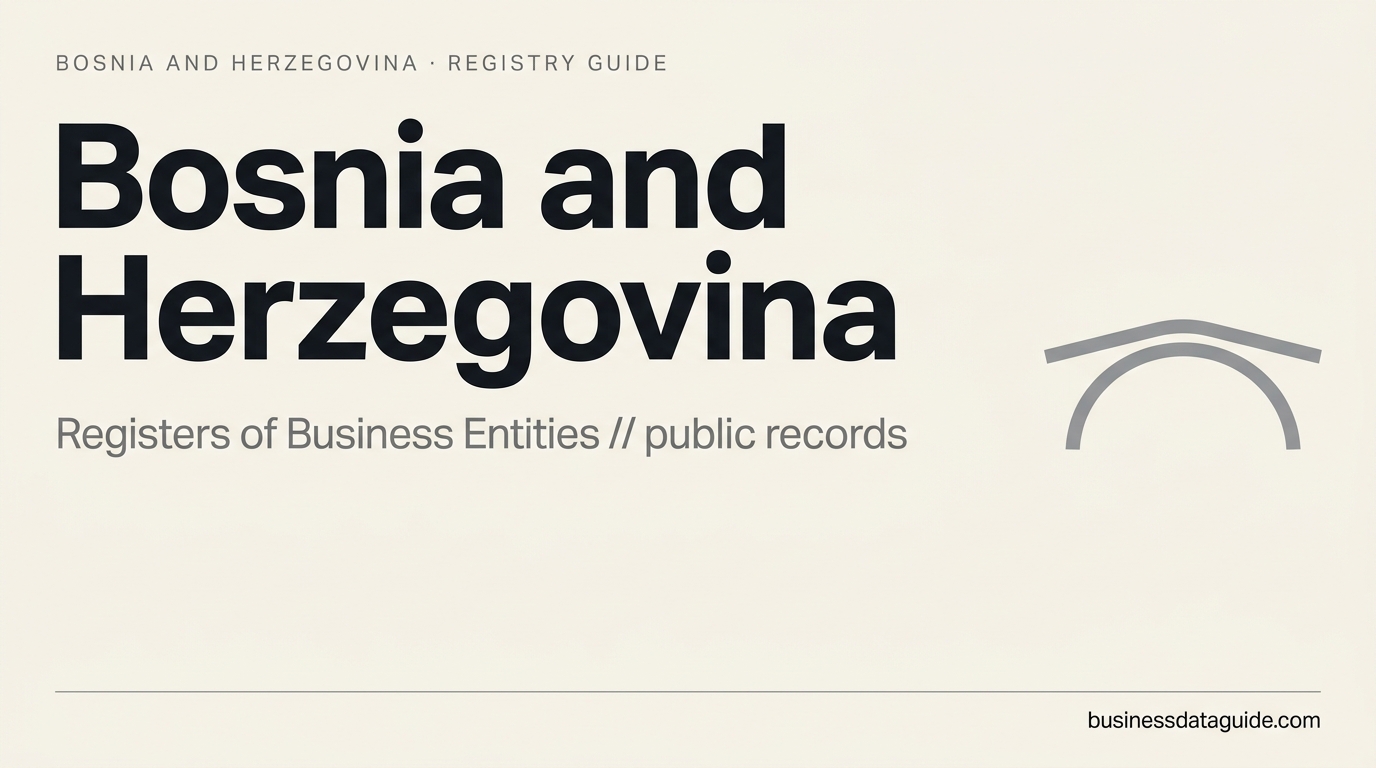 Bosnia and Herzegovina company registry guide cover