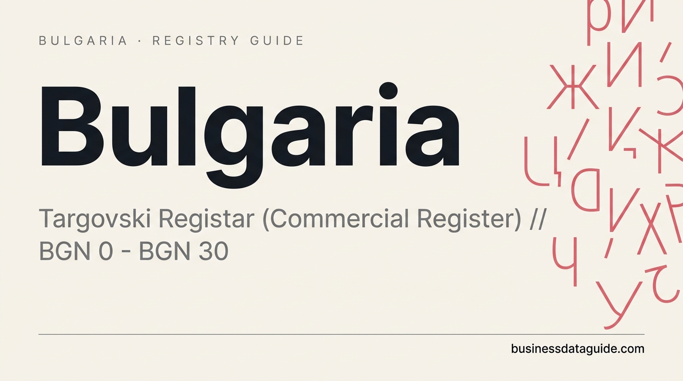 Bulgaria company registry guide cover