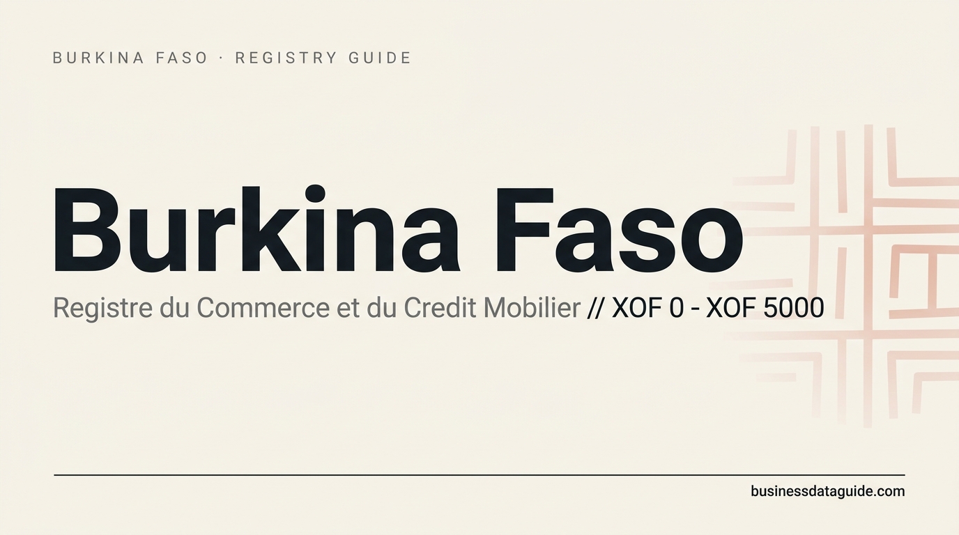 Burkina Faso company registry guide cover