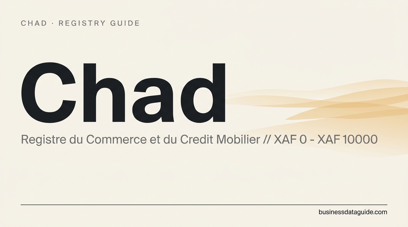 Chad company registry guide cover