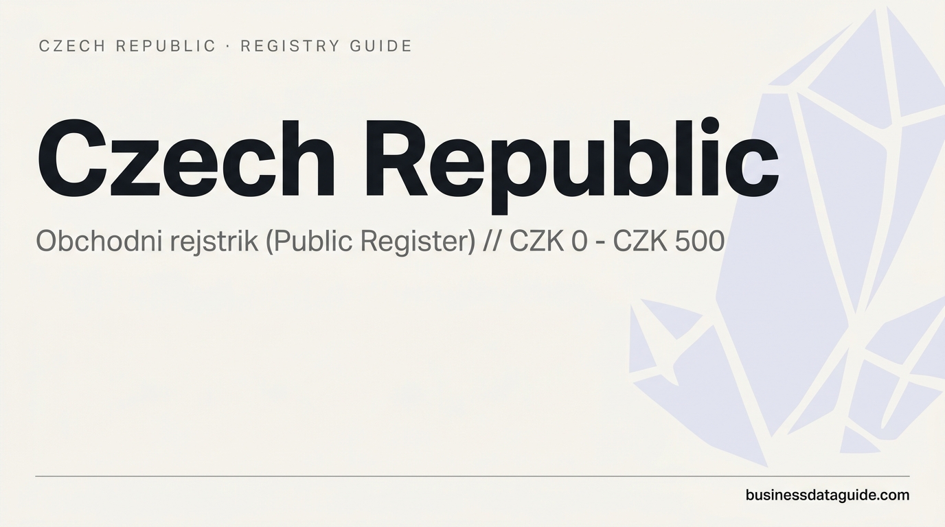 Czech Republic company registry guide cover