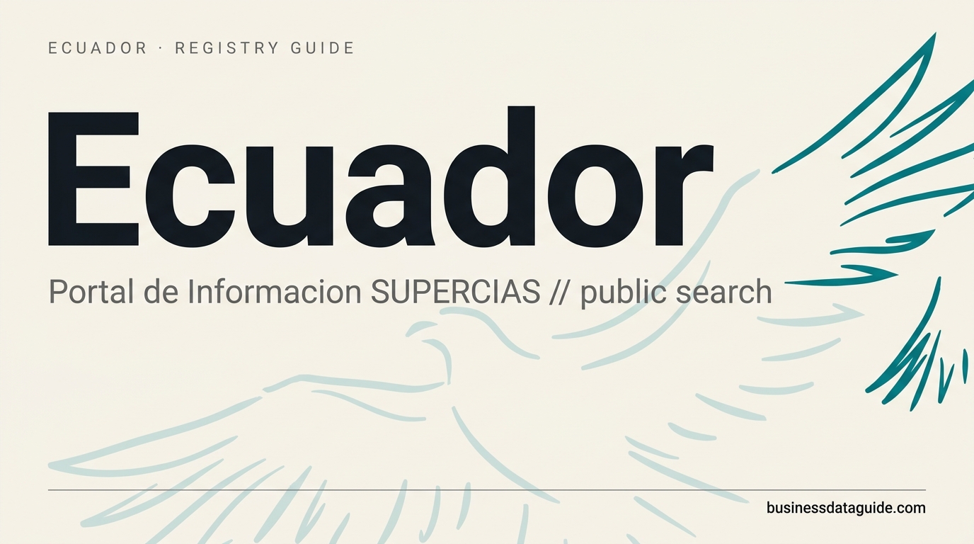 Ecuador company registry guide cover