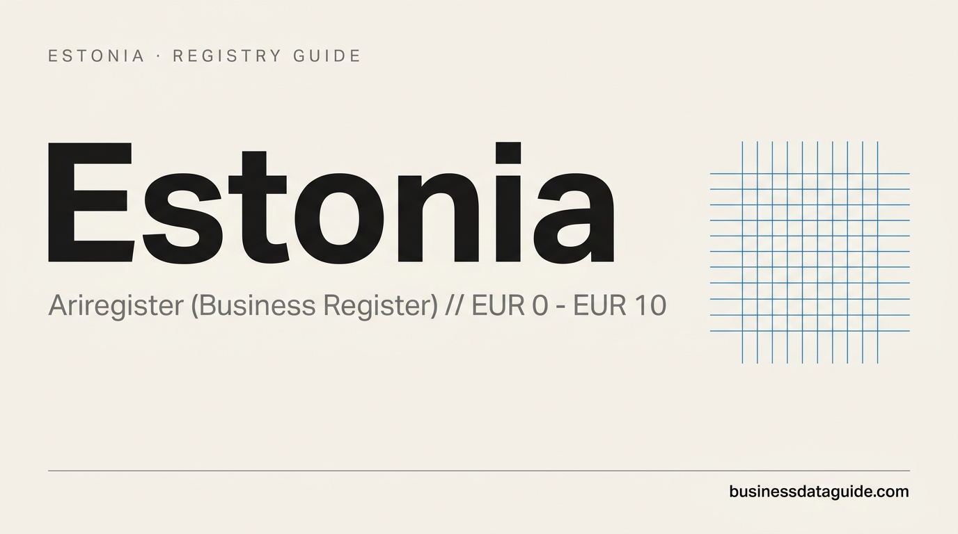 Estonia company registry guide cover