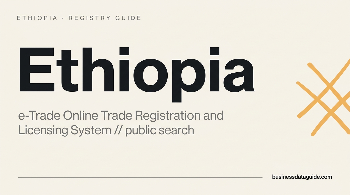Ethiopia company registry guide cover