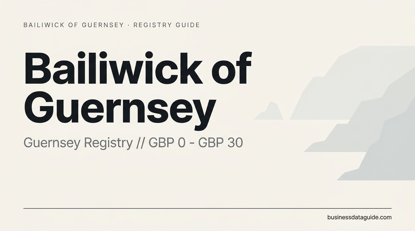 Bailiwick of Guernsey company registry guide cover