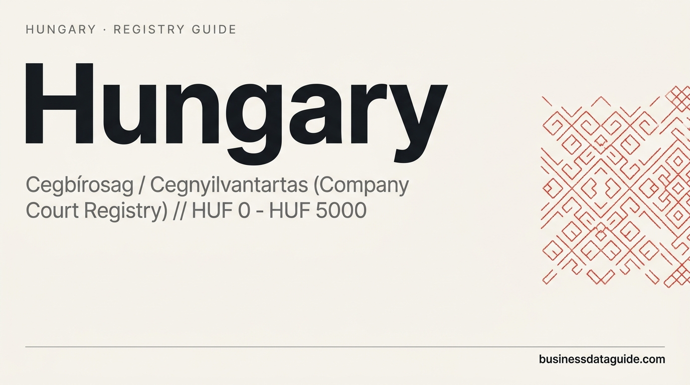 Hungary company registry guide cover