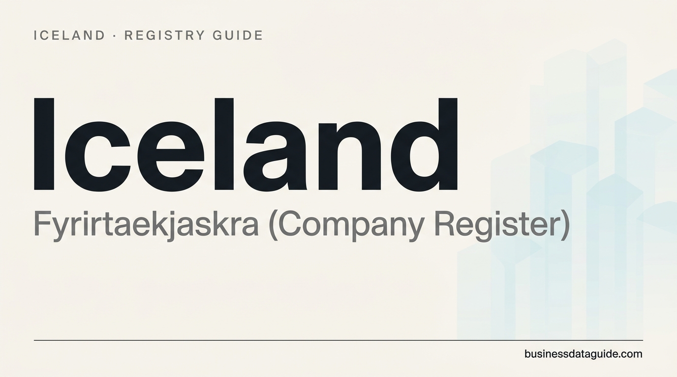 Iceland company registry guide cover