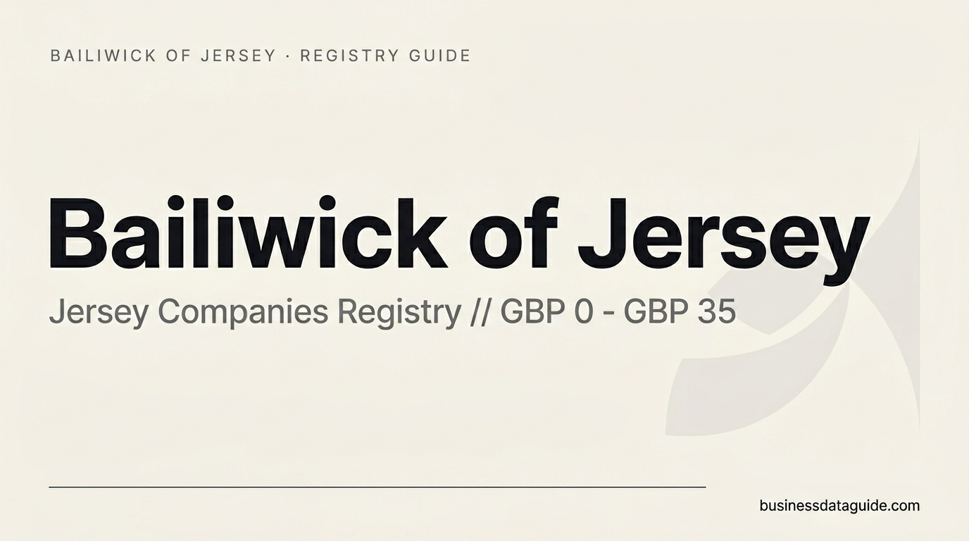 Bailiwick of Jersey company registry guide cover