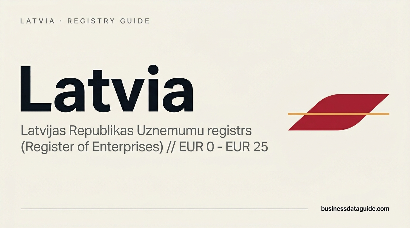 Latvia company registry guide cover