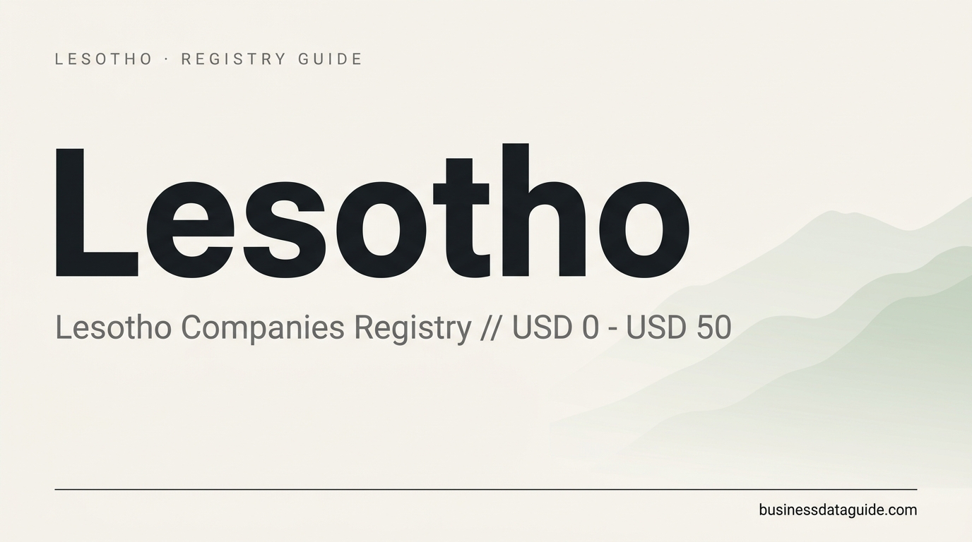 Lesotho company registry guide cover