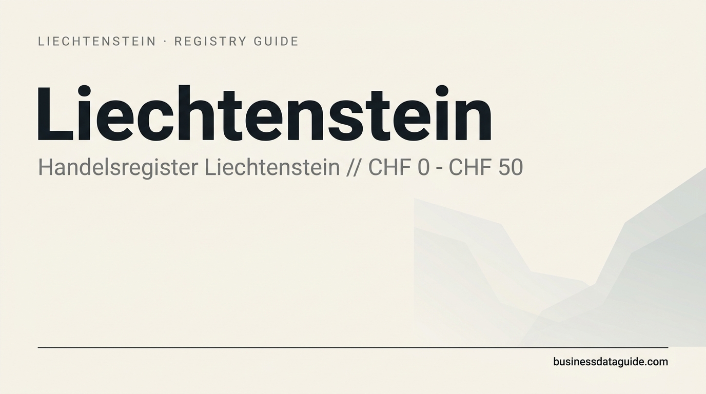 Liechtenstein company registry guide cover