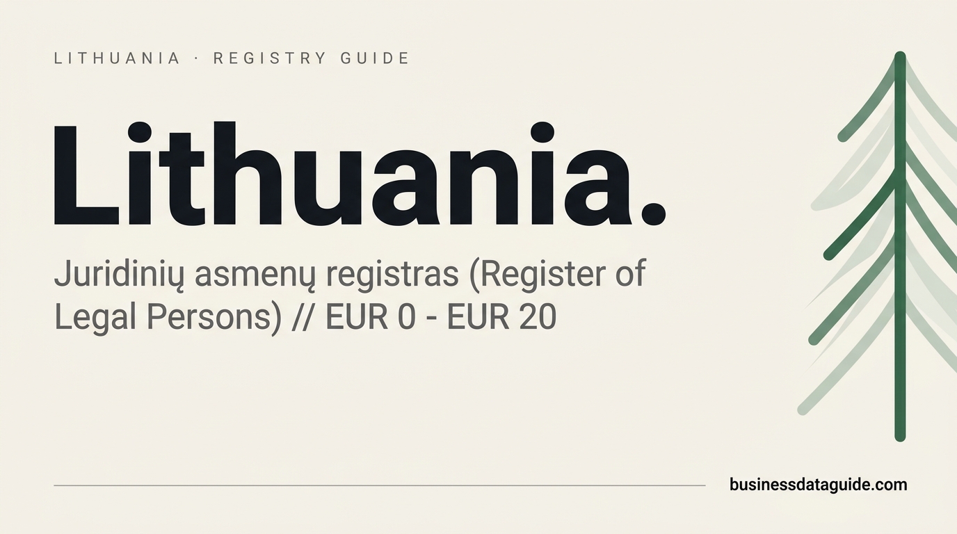 Lithuania company registry guide cover