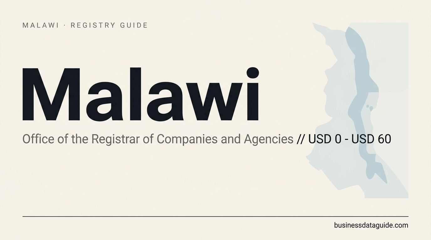 Malawi company registry guide cover