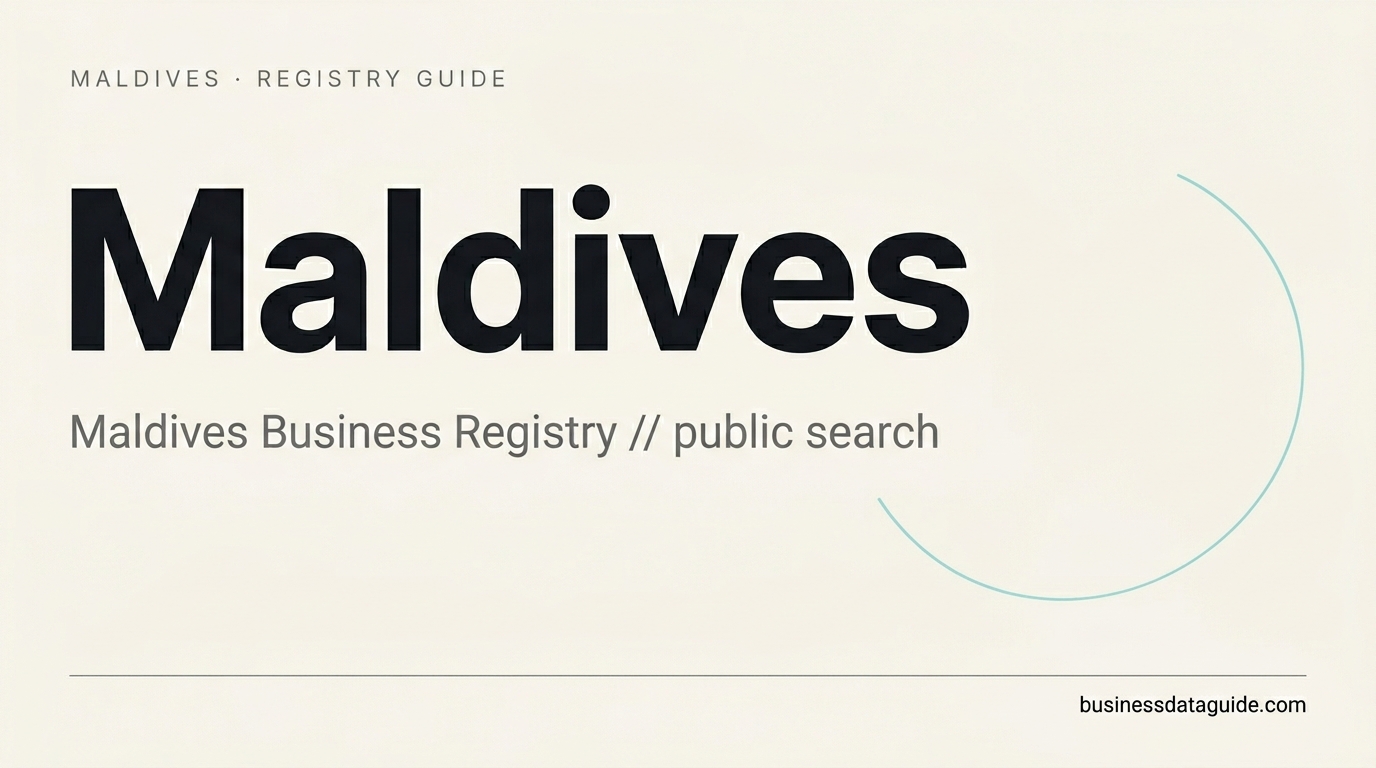 Maldives company registry guide cover