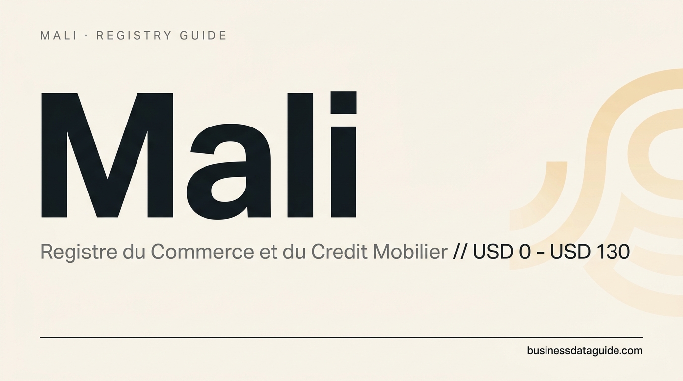 Mali company registry guide cover