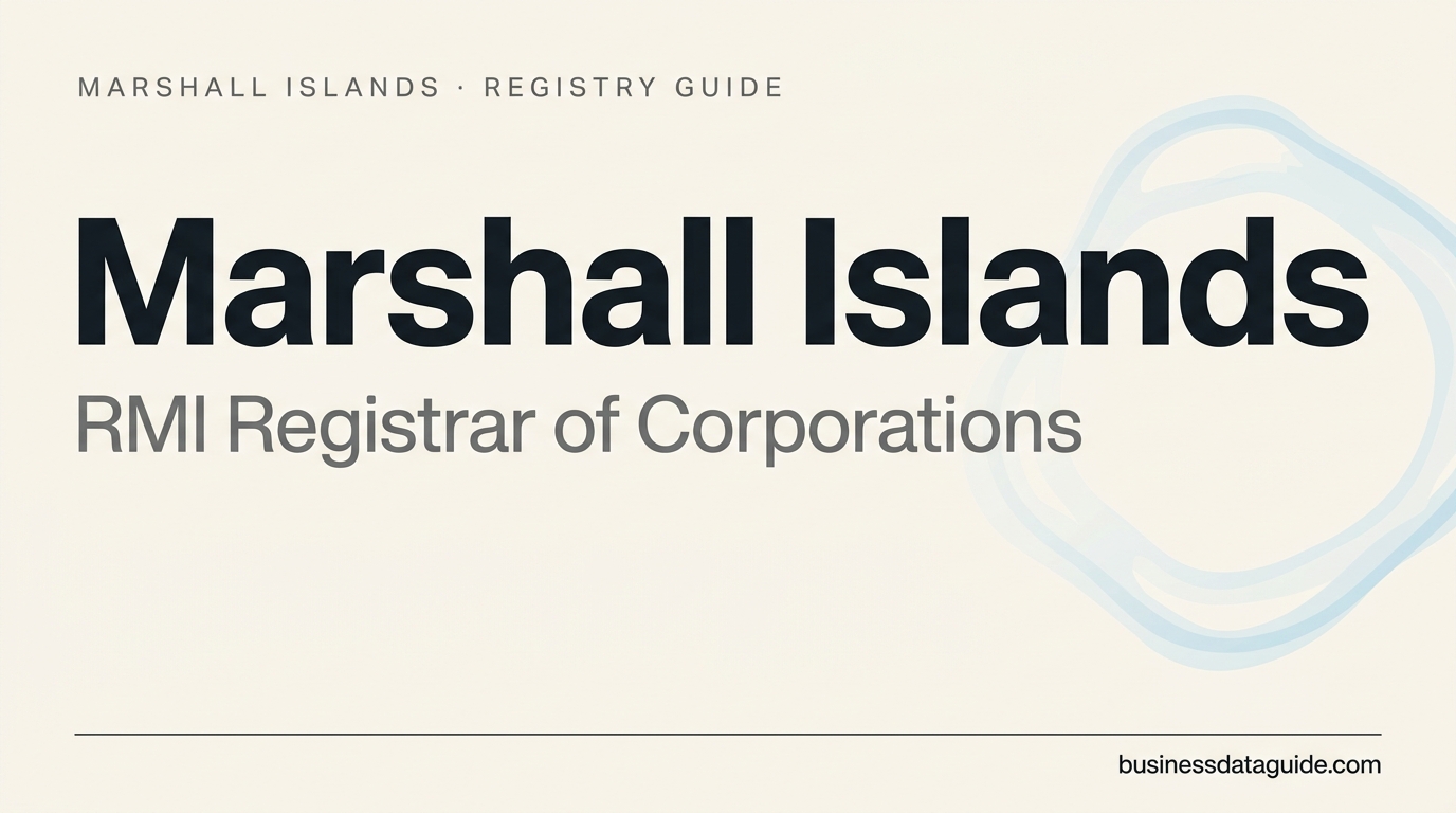 Marshall Islands company registry guide cover