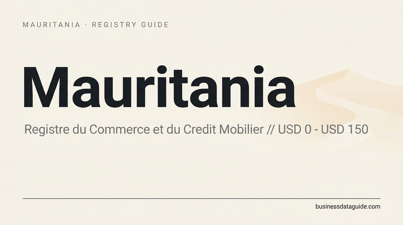 Mauritania company registry guide cover