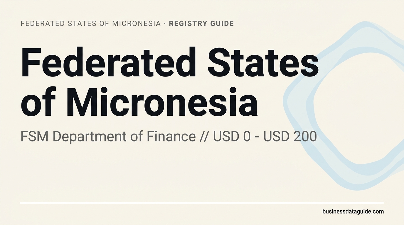 Federated States of Micronesia company registry guide cover