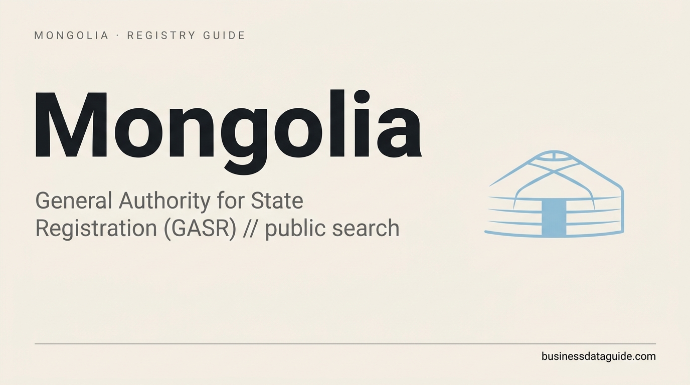 Mongolia company registry guide cover