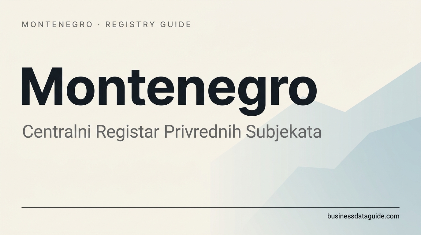 Montenegro company registry guide cover