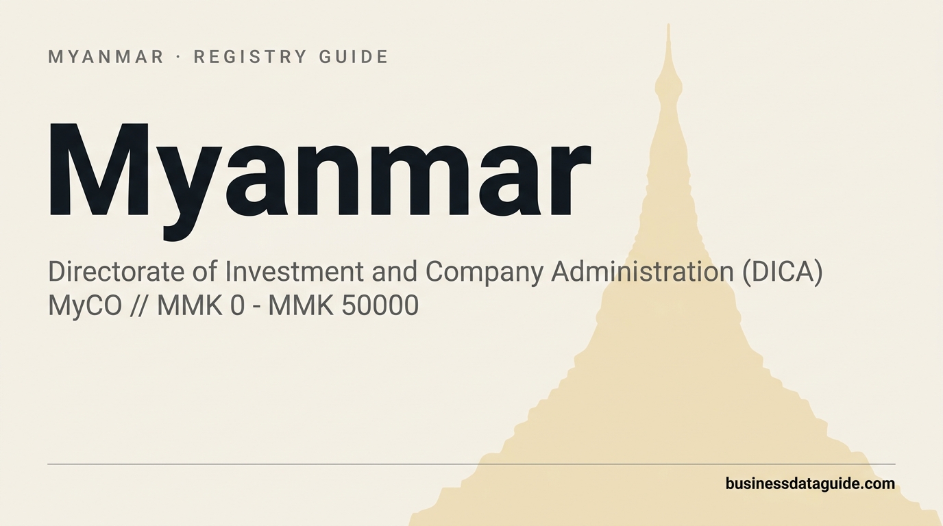 Myanmar company registry guide cover