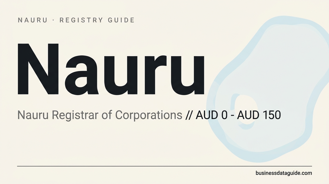 Nauru company registry guide cover
