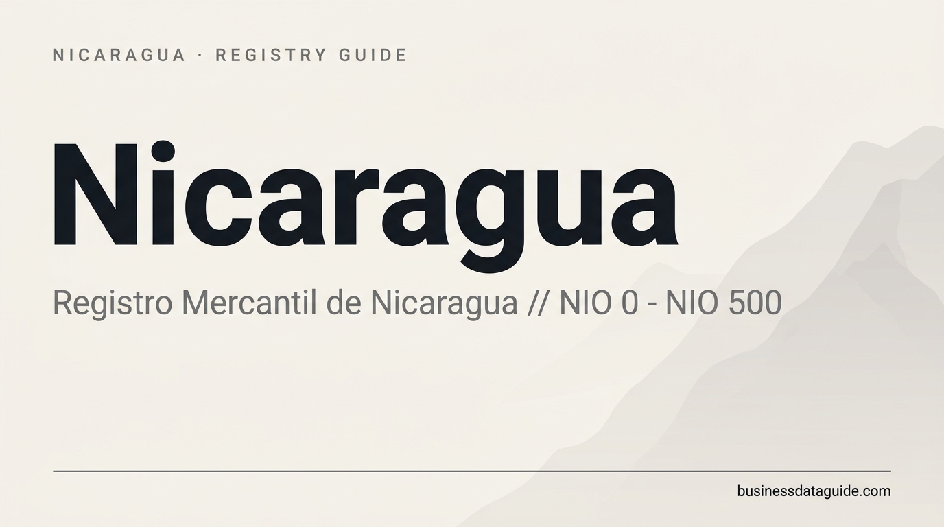 Nicaragua company registry guide cover