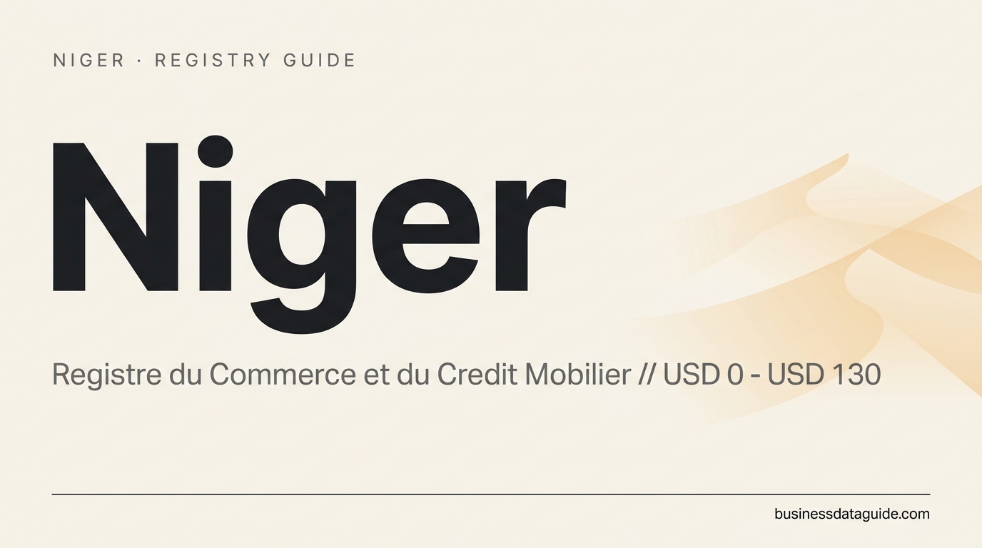 Niger company registry guide cover