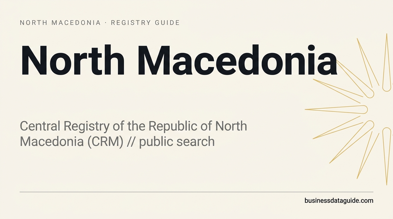 North Macedonia company registry guide cover