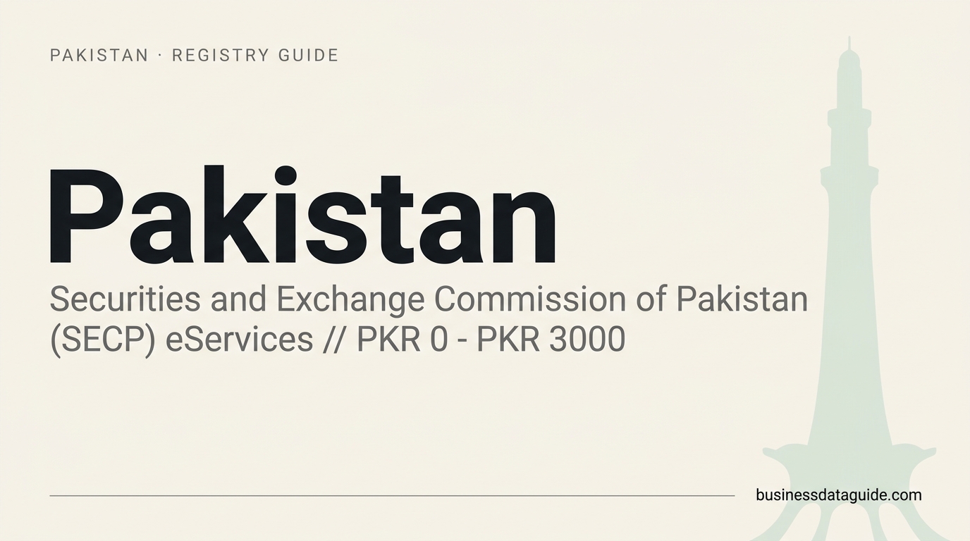 Pakistan company registry guide cover