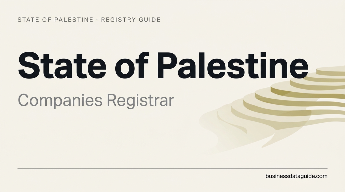 State of Palestine company registry guide cover