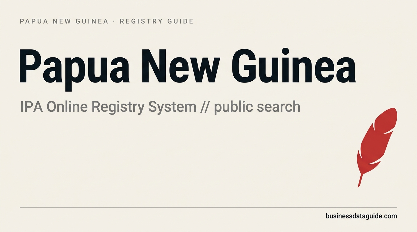 Papua New Guinea company registry guide cover
