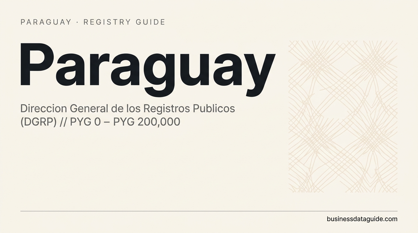 Paraguay company registry guide cover