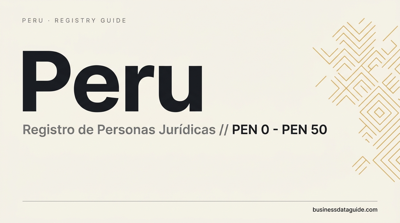 Peru company registry guide cover