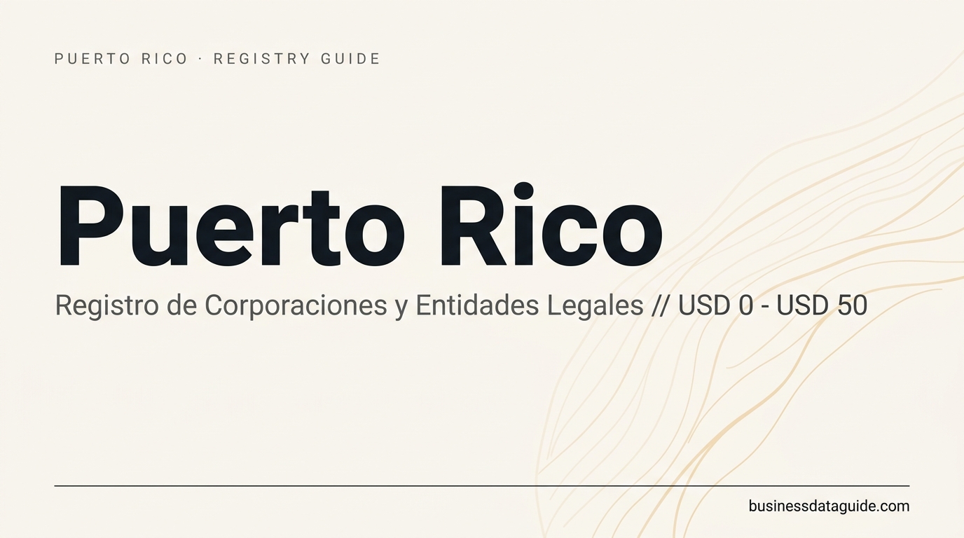 Puerto Rico company registry guide cover