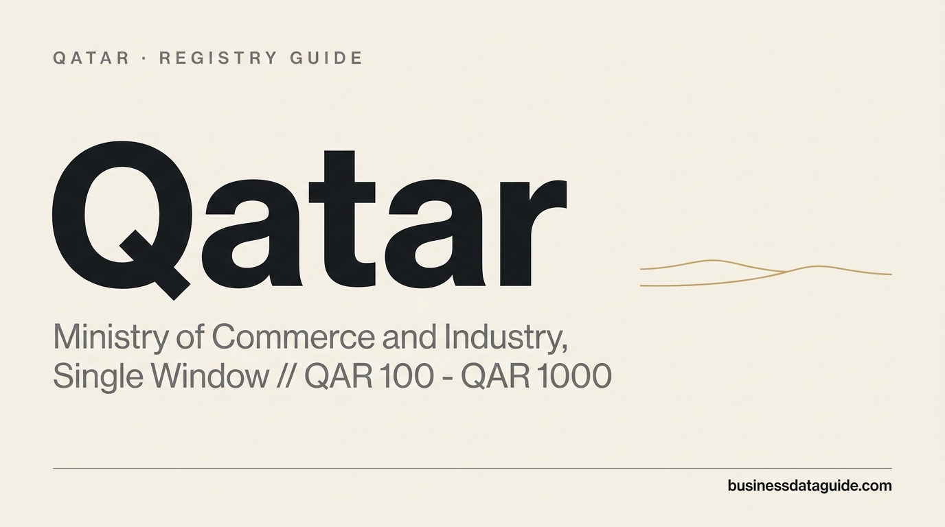 Qatar company registry guide cover