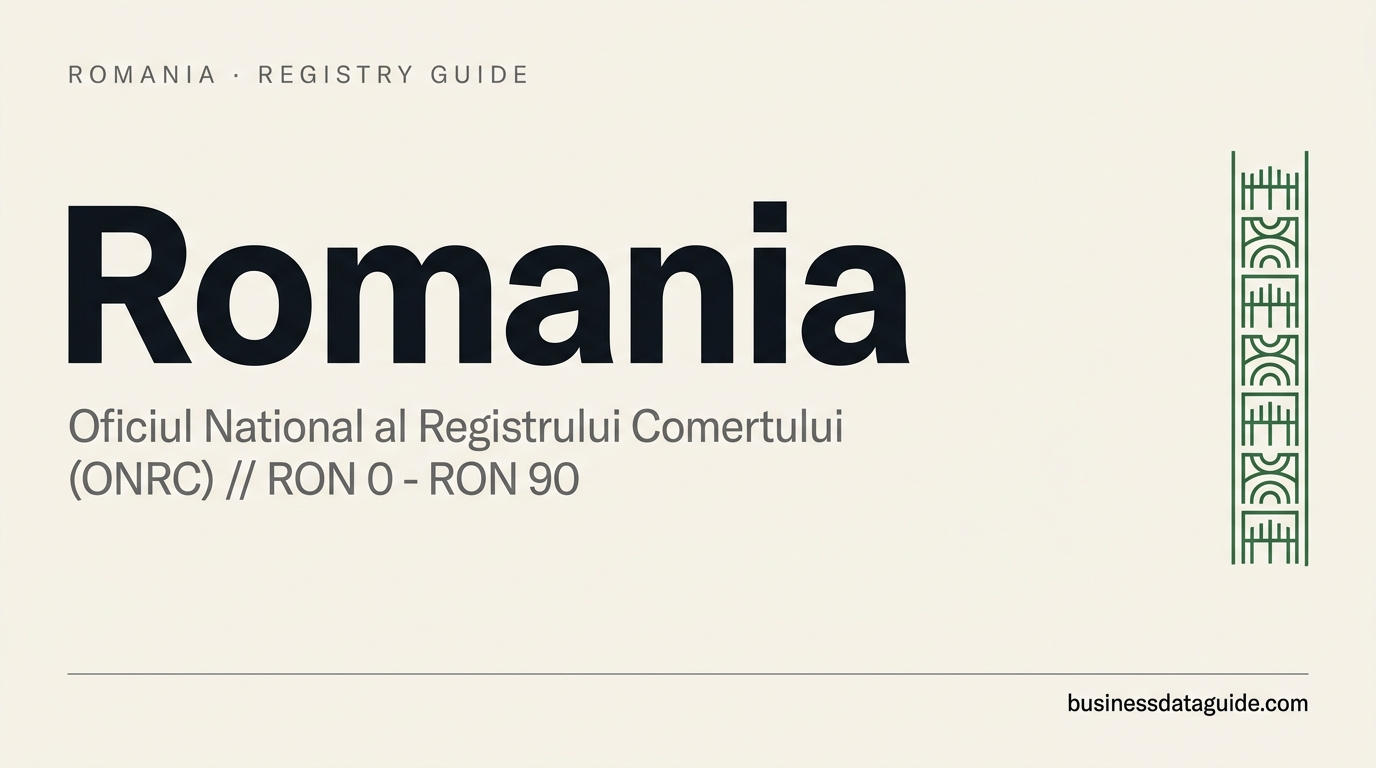 Romania company registry guide cover
