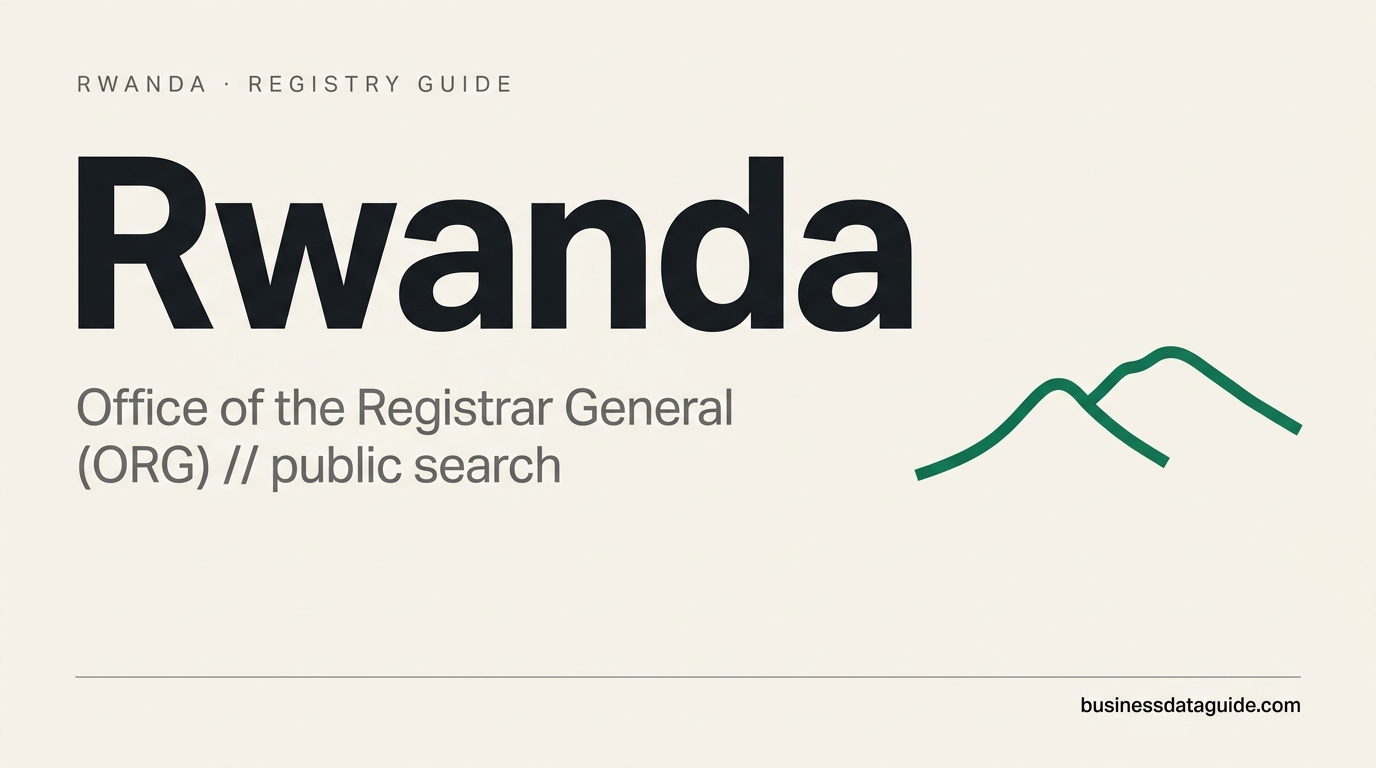 Rwanda company registry guide cover