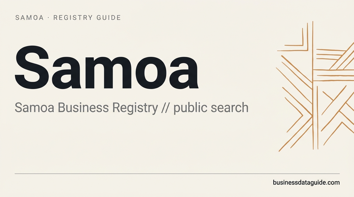 Samoa company registry guide cover