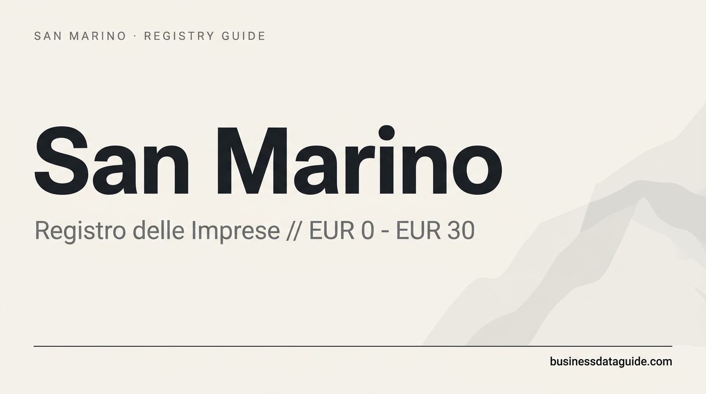 San Marino company registry guide cover