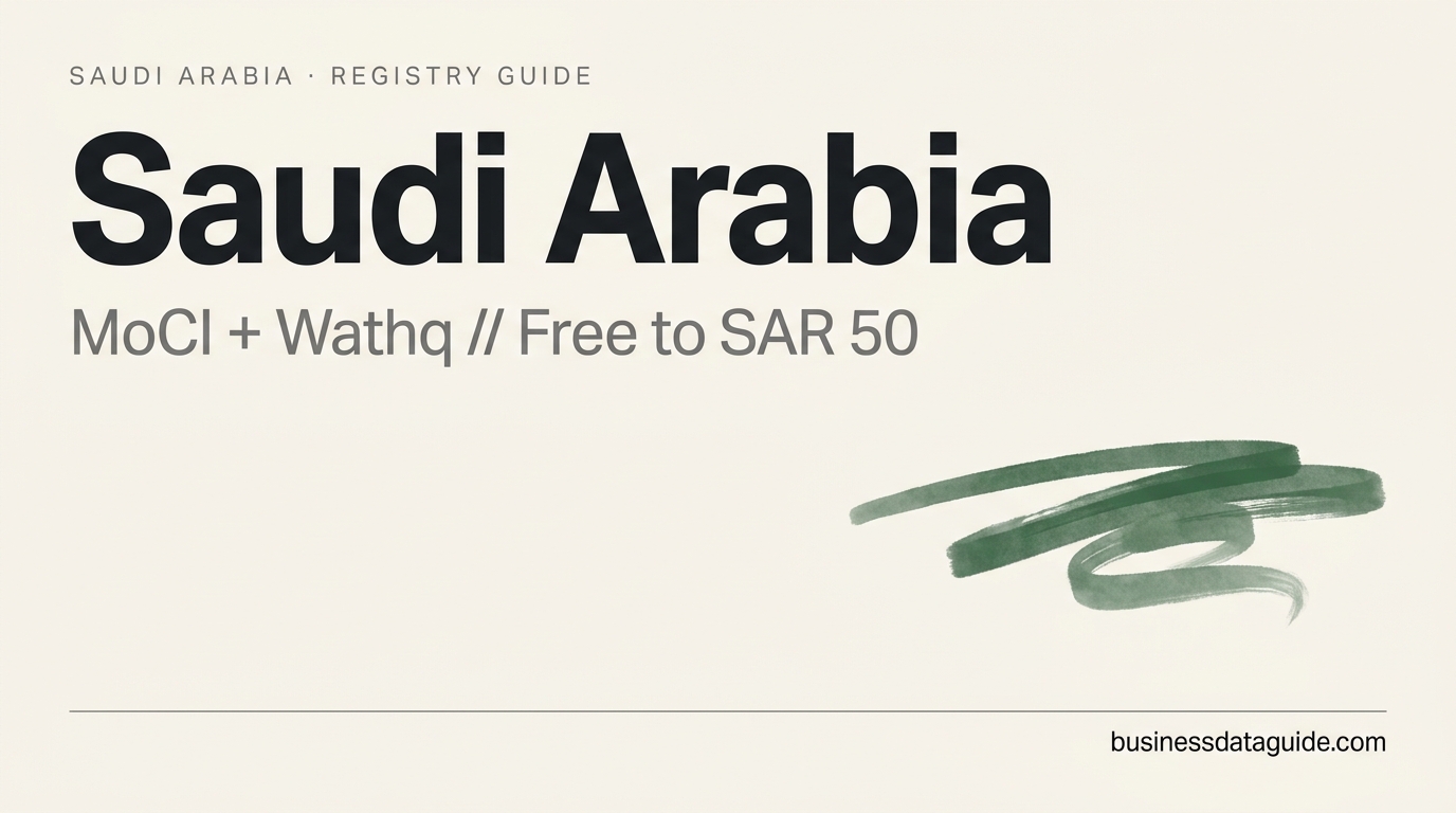Saudi Arabia company registry guide cover