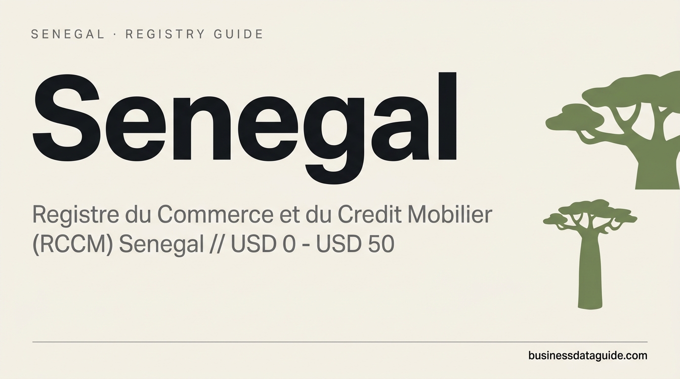 Senegal company registry guide cover