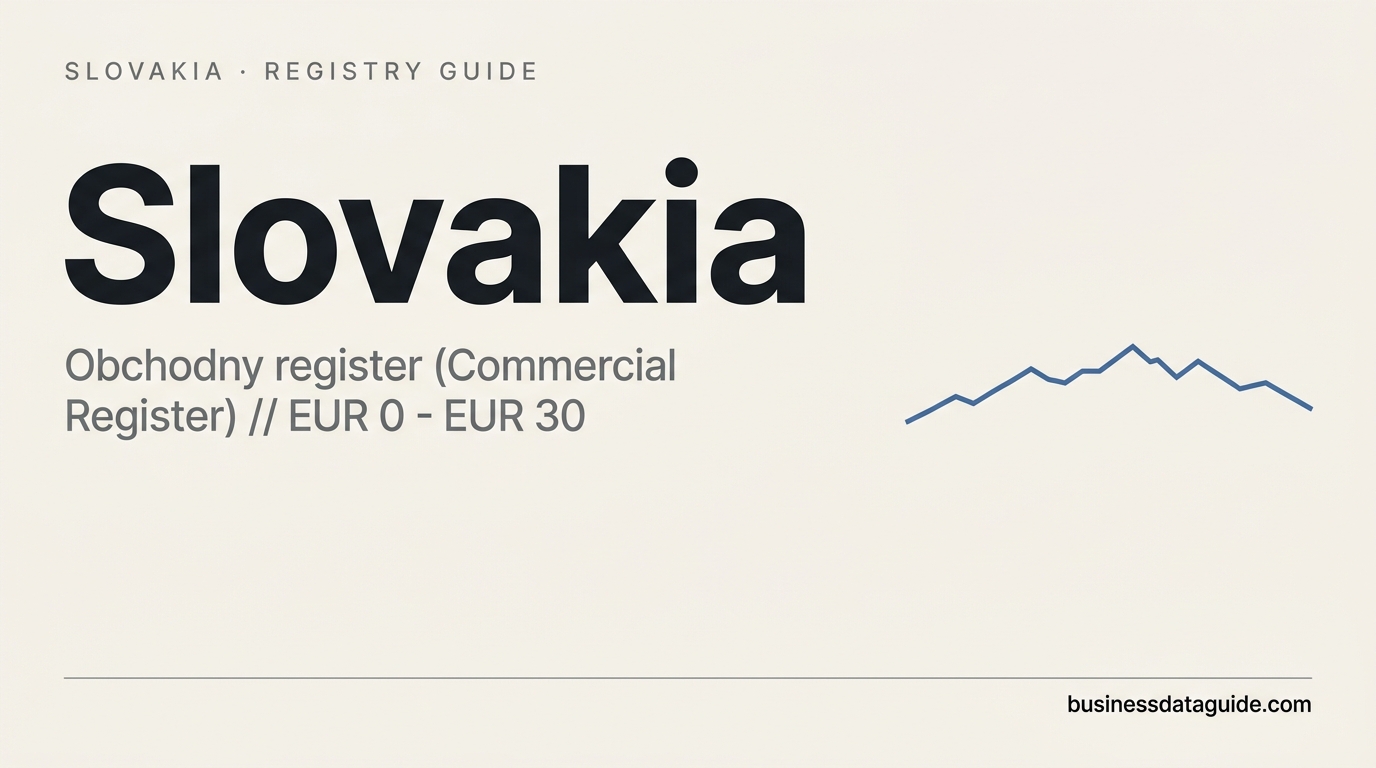 Slovakia company registry guide cover