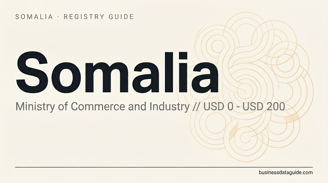Somalia company registry guide cover